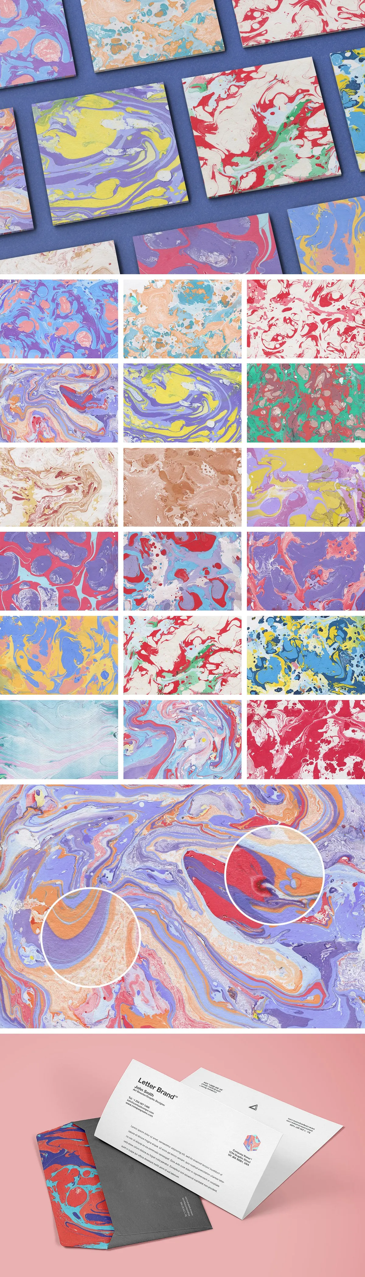 Ink Marble Paper Textures