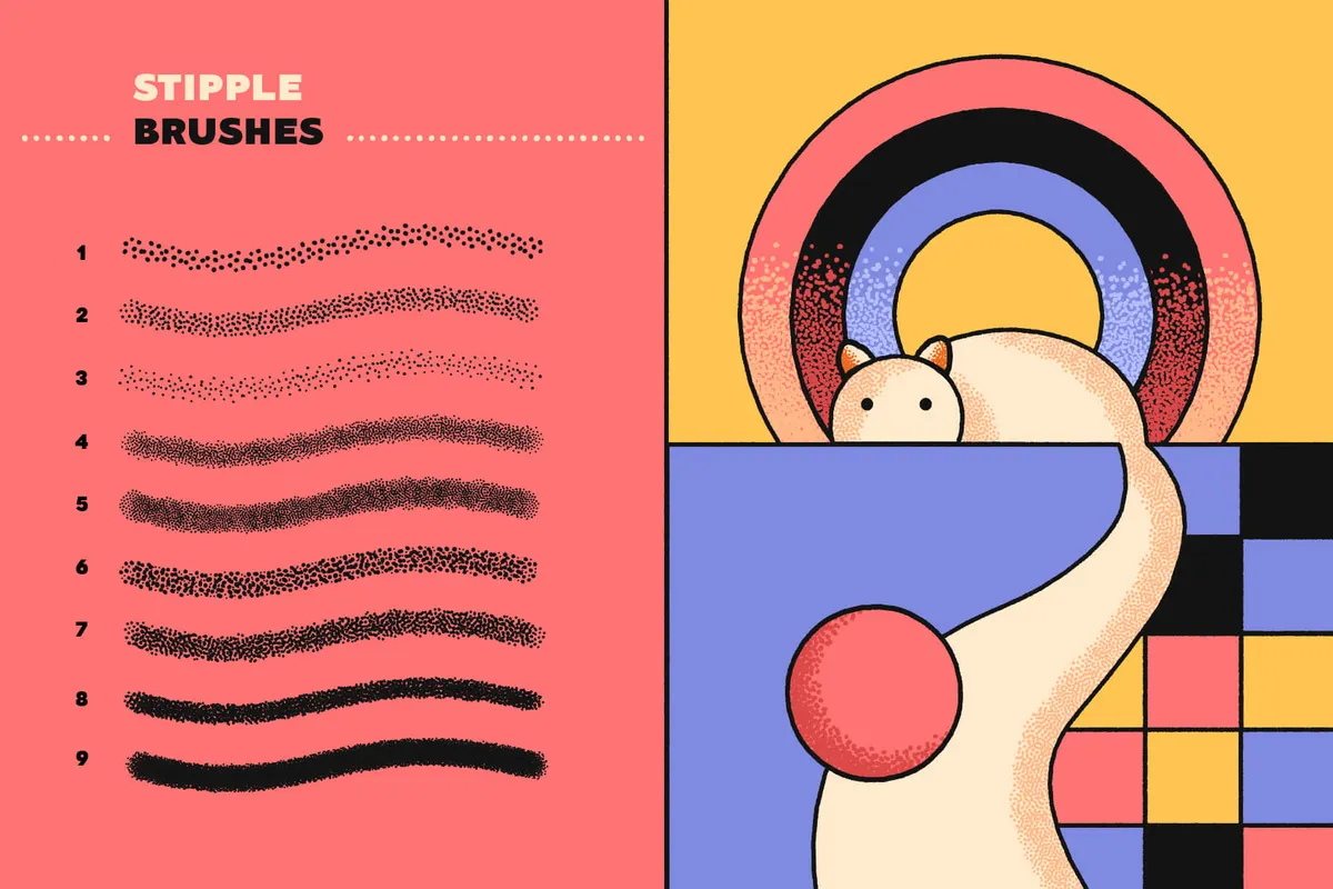Eclectica Stipple Affinity Designer Brushes
