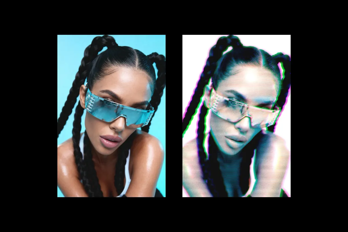 Split Glitch Photo Effect