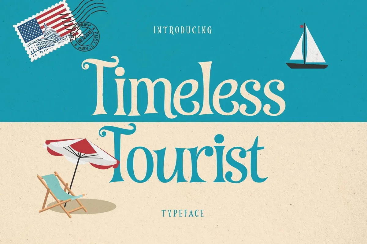 Timeless Tourist - Vintage Ad Typeface