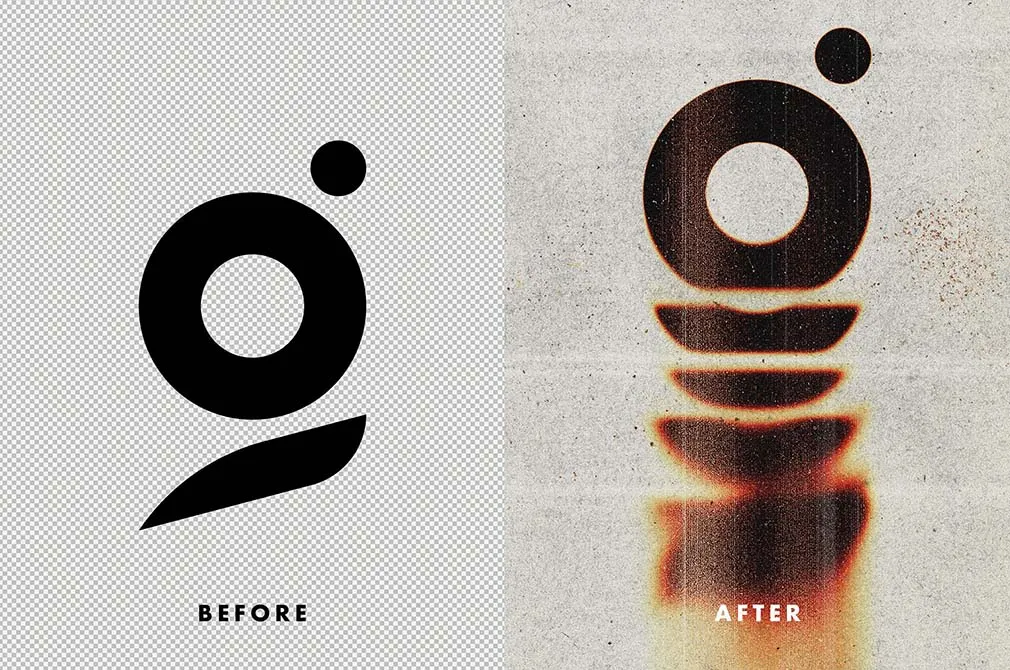 Messy Print Text & Logo Effect
