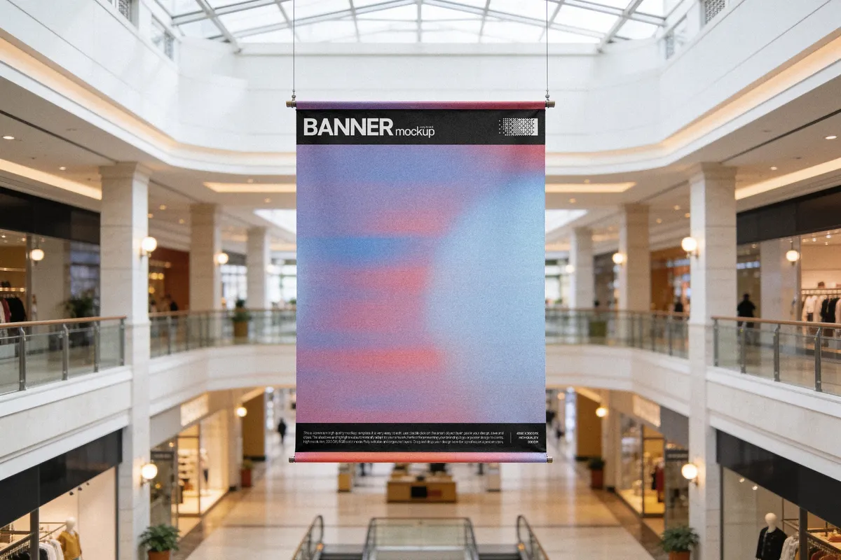 Shopping Mall Banner Mockup
