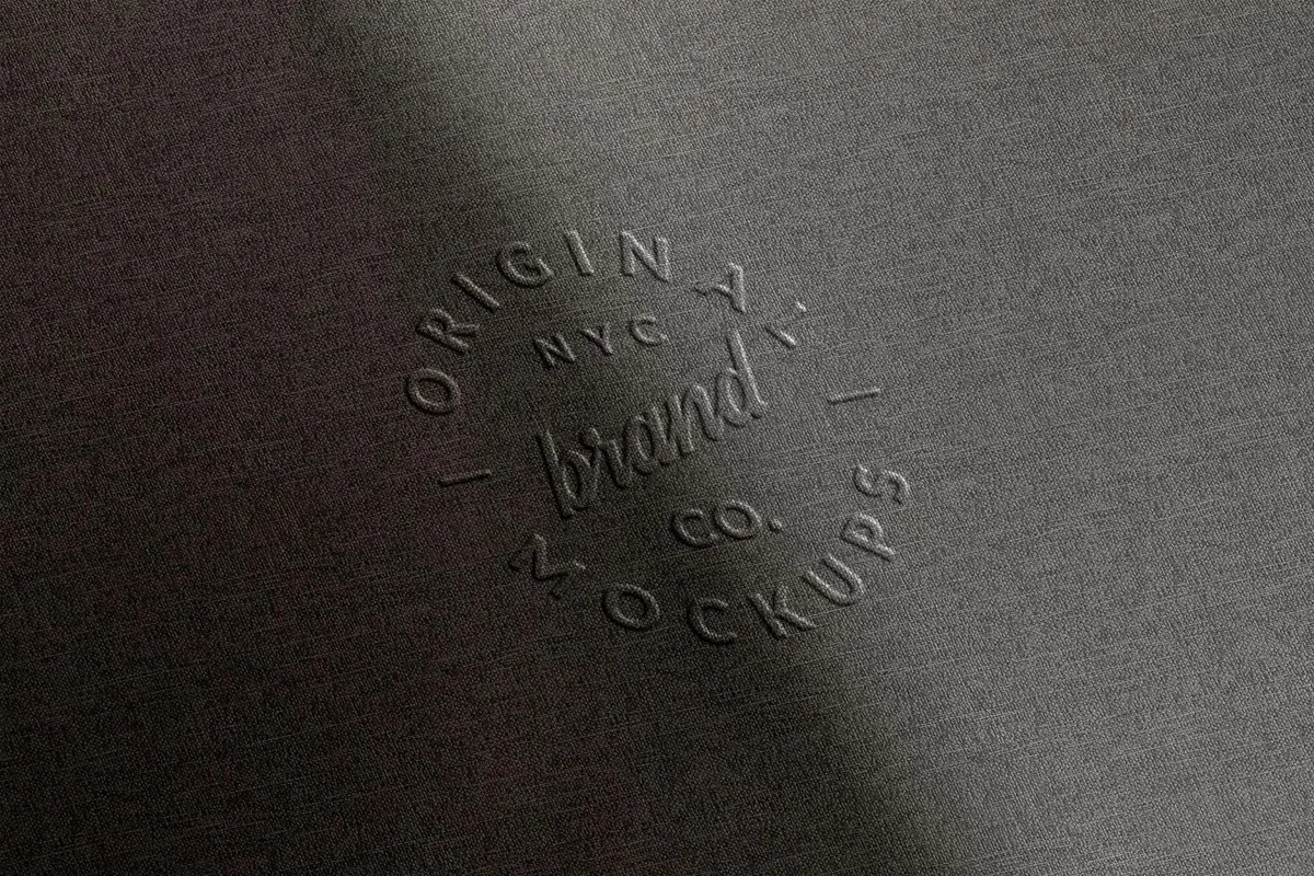 Textile Embossing Logo Mockup