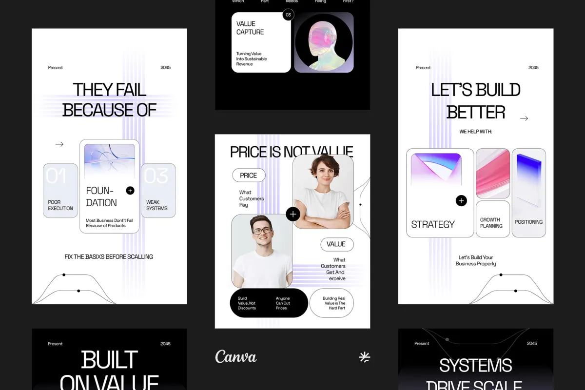 Business Market Value Instagram - CANVA Template