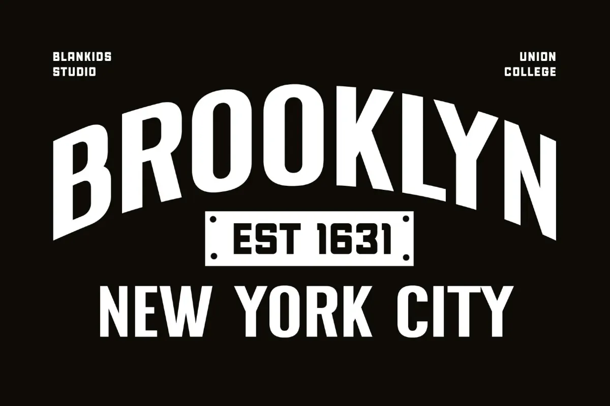 Union College a Sporty Display Font