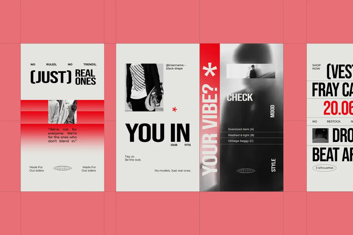 Streetwear Instagram Pack - Adobe Template