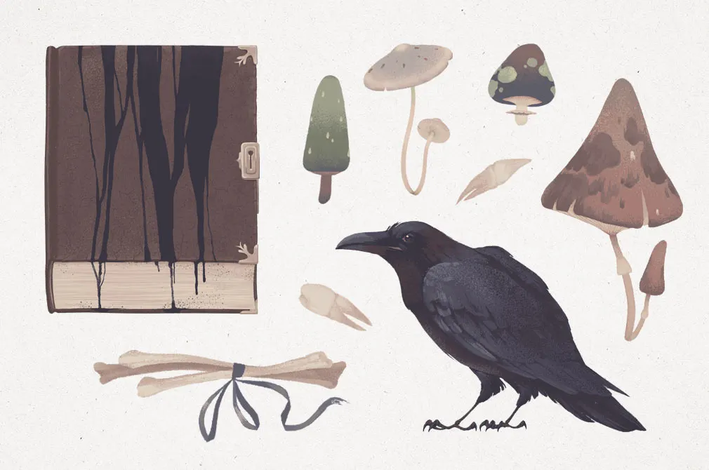 Natural Halloween Graphic Set