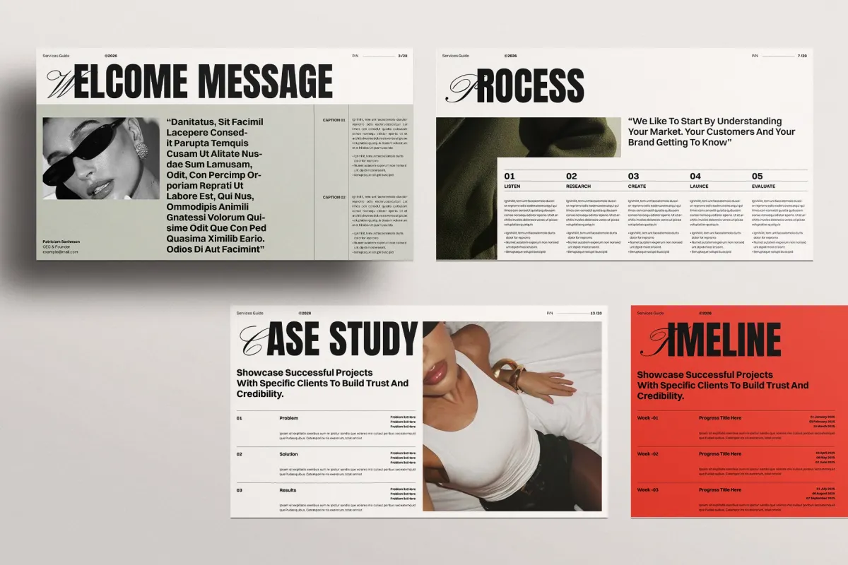 Services and Pricing Guide Presentation Template