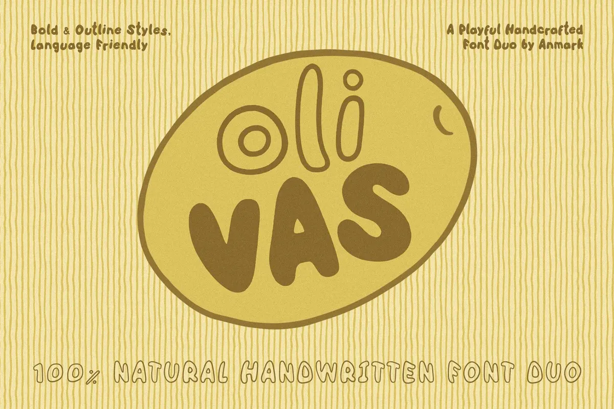 Olivas: Tasty Handmade Font Duo