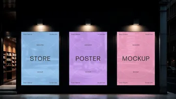 Storefront Posters Mockup