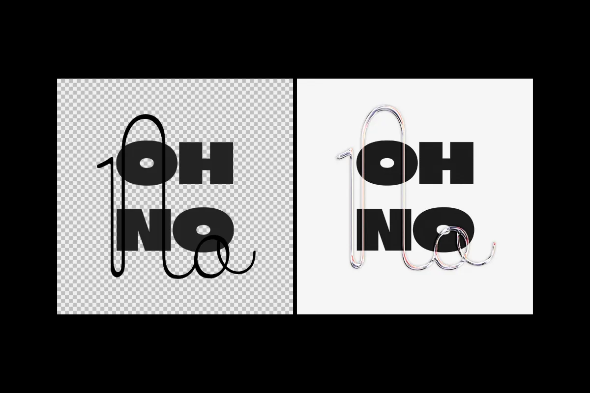 Glass Chrome Text & Logo Effect