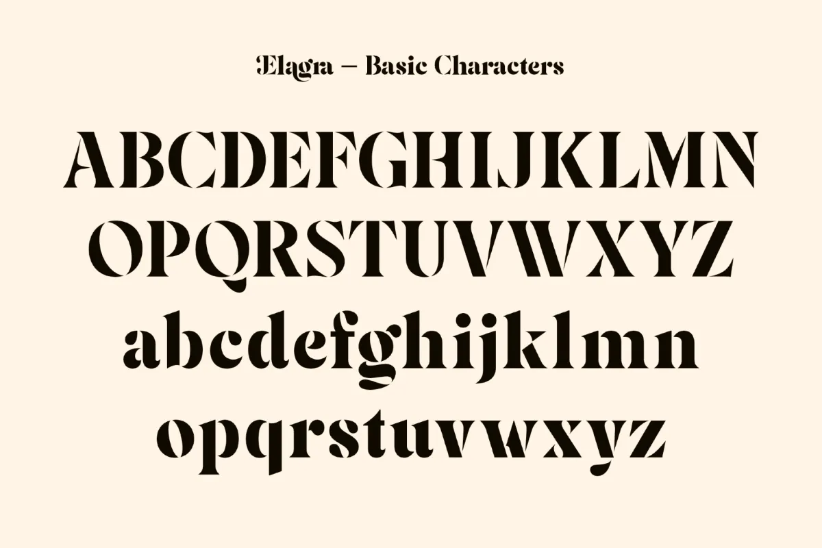 Elagra — Elegant Stencil Serif Font