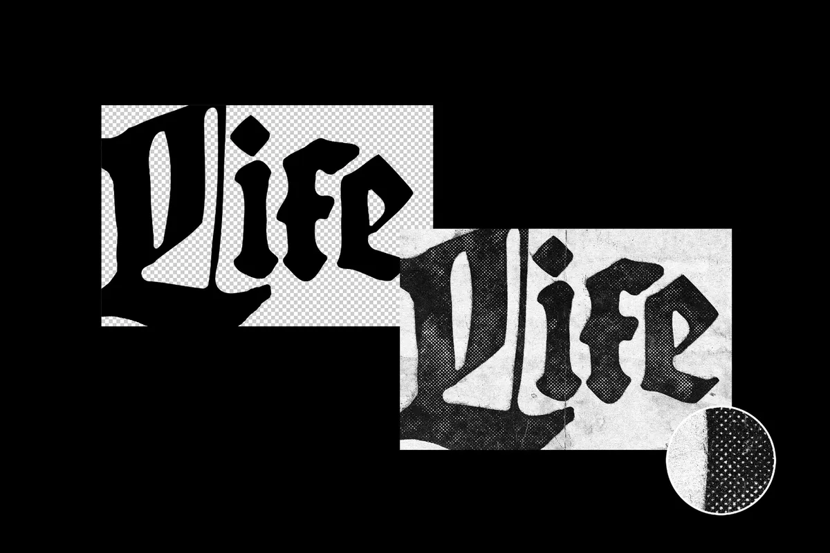 Stencil Offset Text Effect