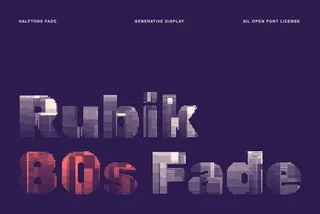 Rubik 80s Fade - Free Halftone Font
