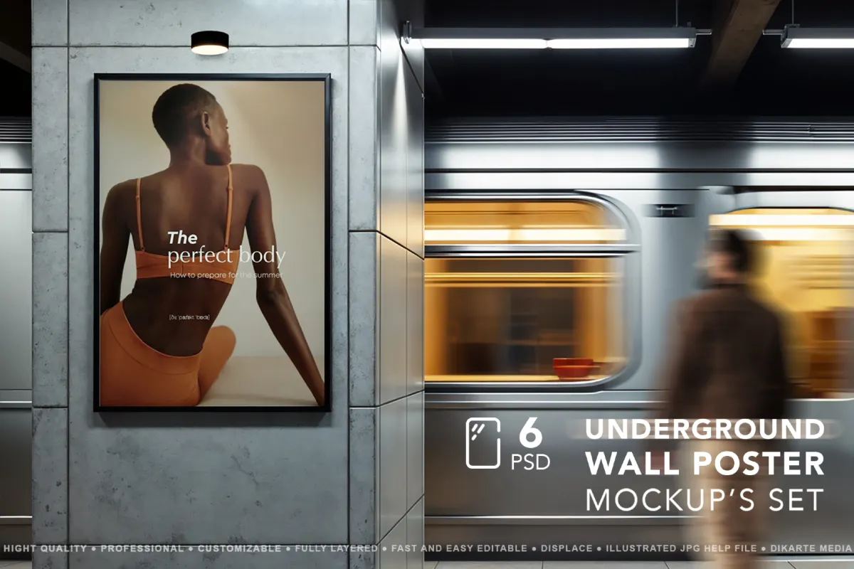 Concrete Interior Poster Mockup Set