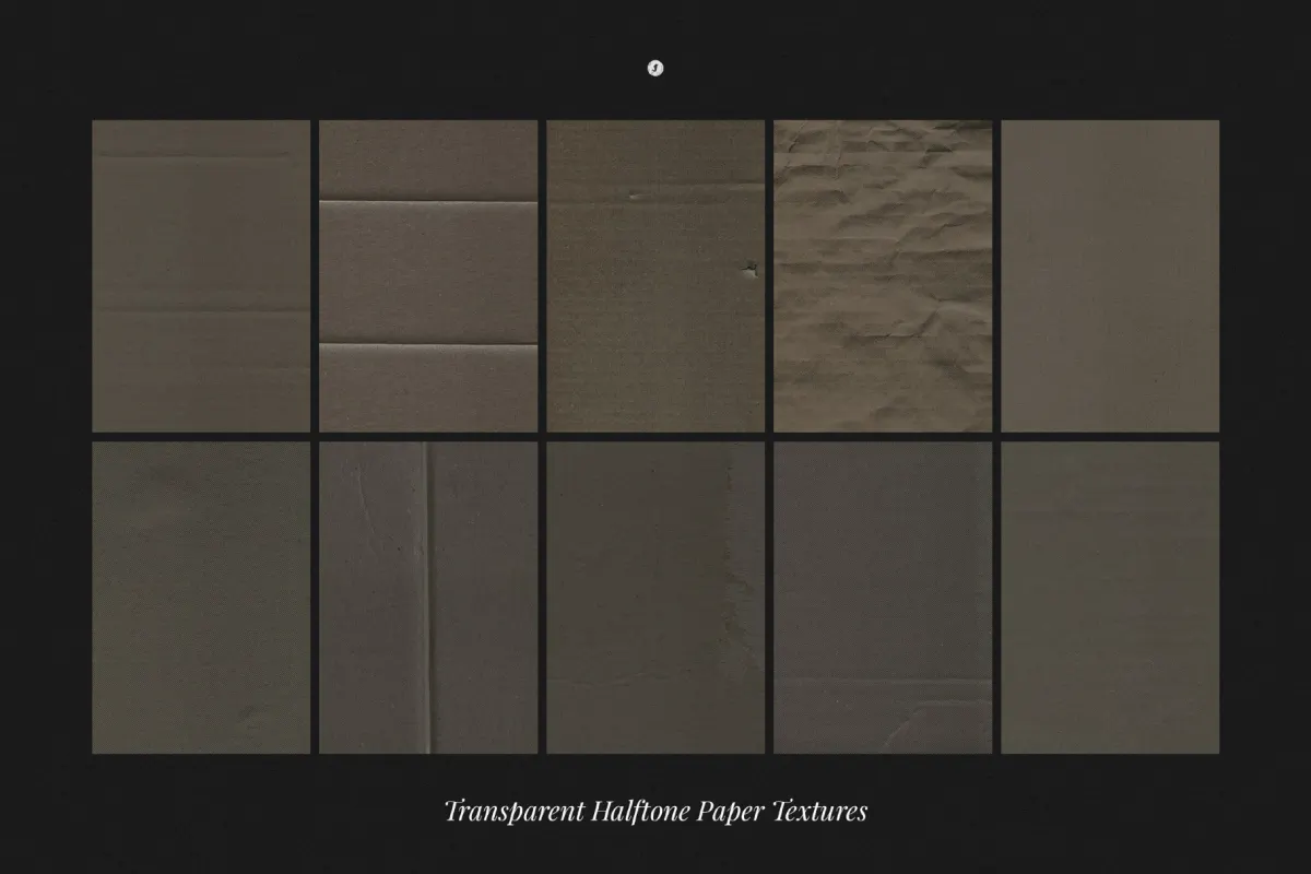 Transparent Halftone Paper Textures Collection