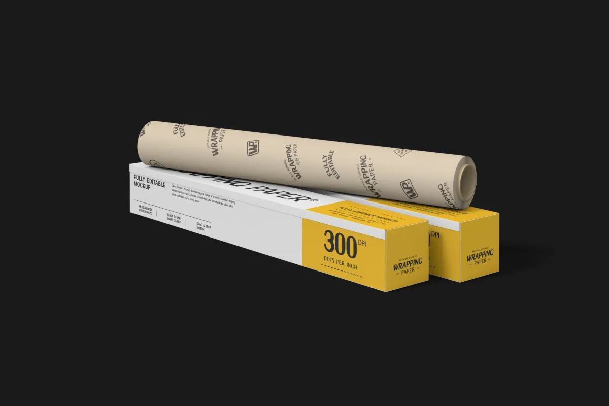 Kraft Wrapping Paper Mockup