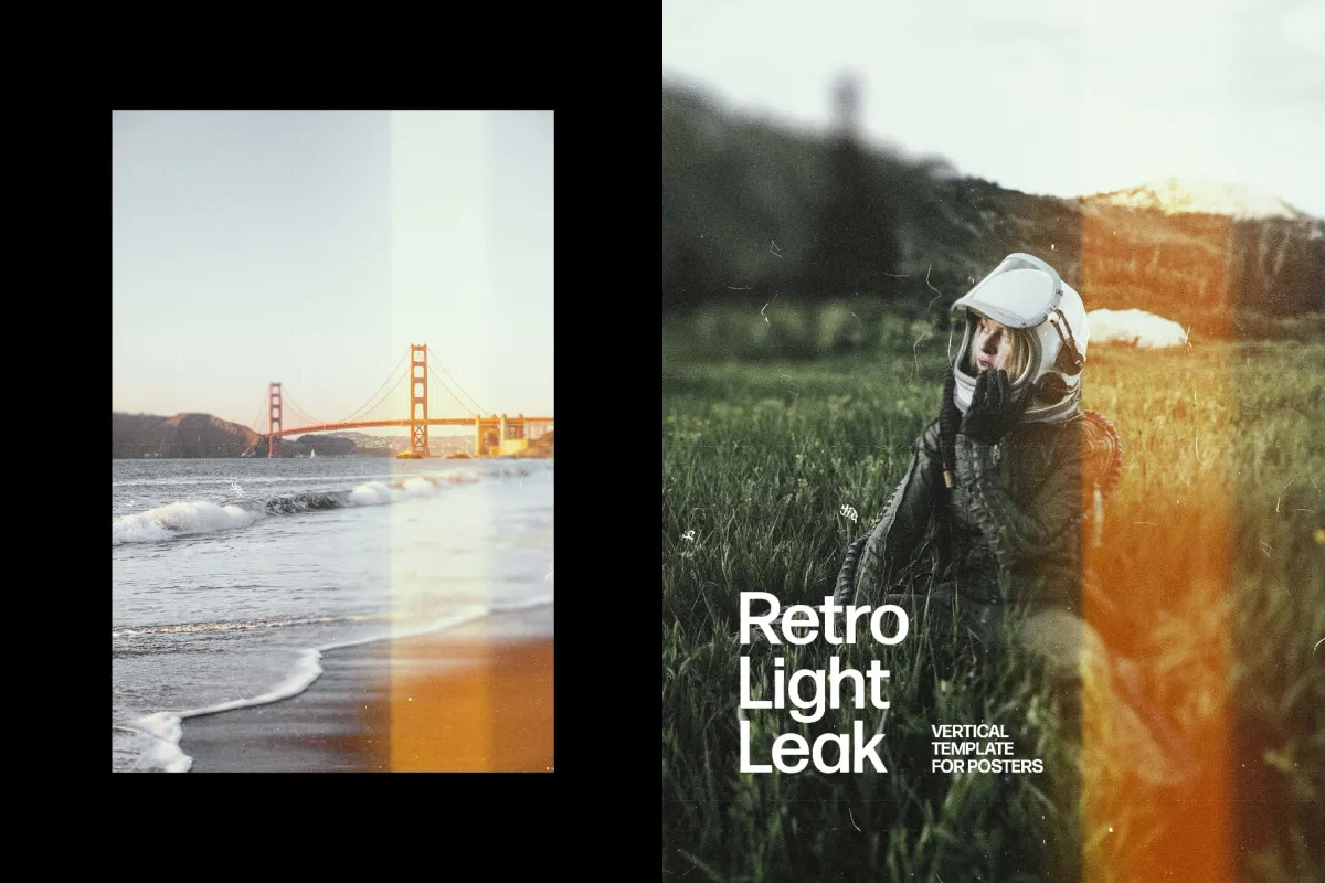 Retro Light Leak Poster Effect