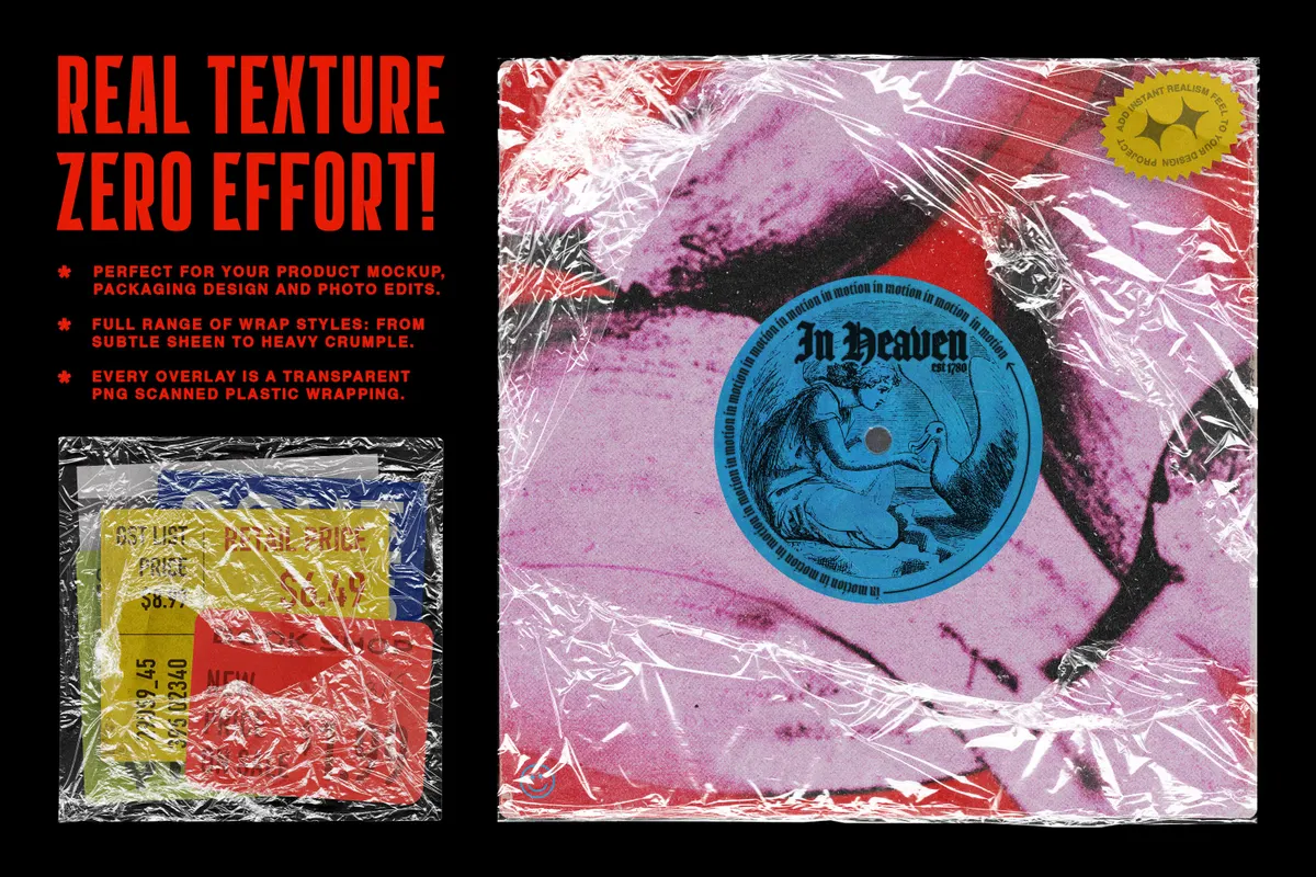 25 Thin Plastic Wrap Overlays
