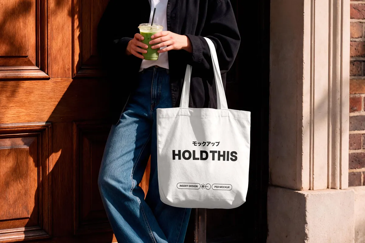 Tall Canvas Tote Bag Mockup
