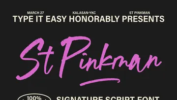 ST Pinkman - Handwritten Signature Script Font