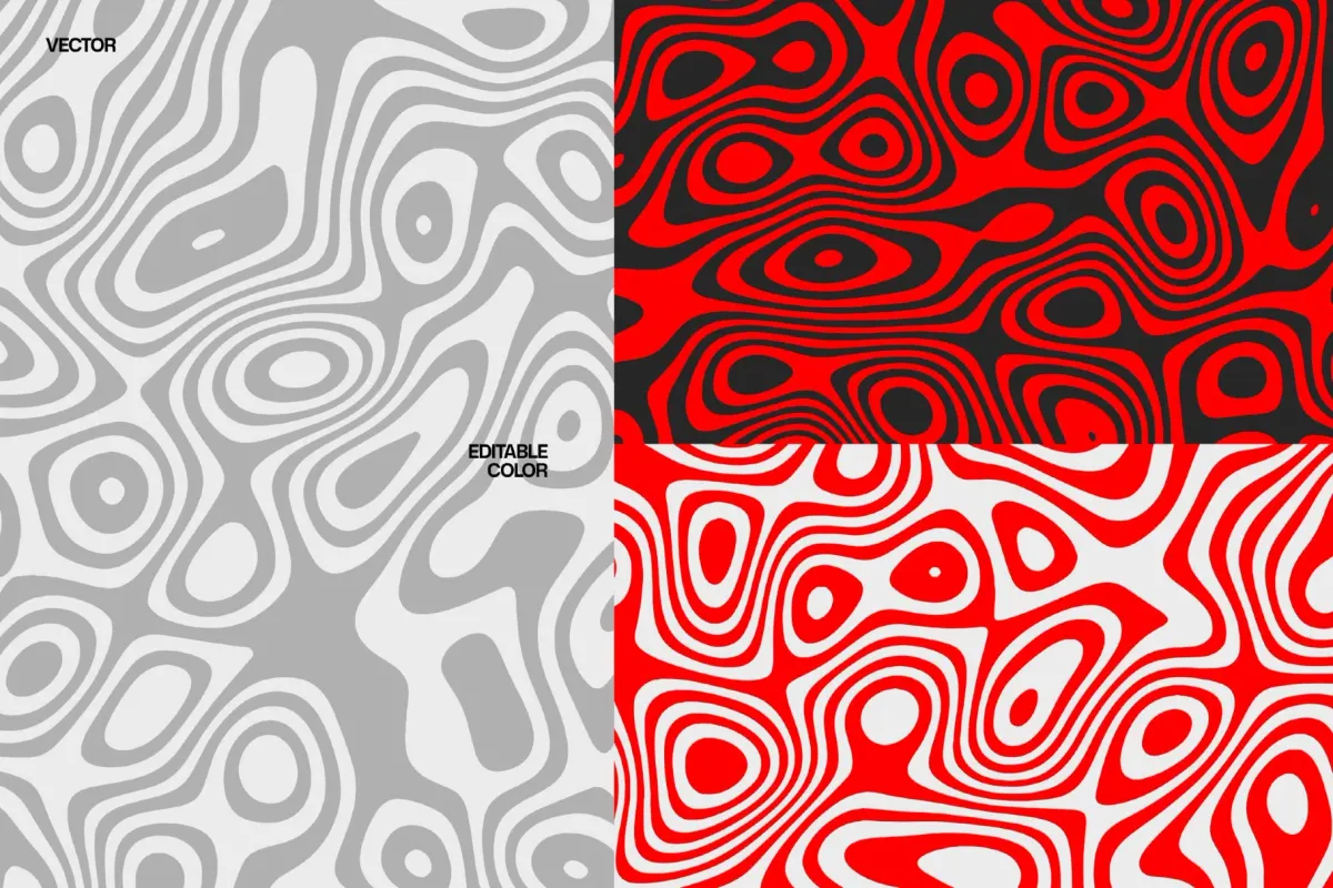 Topographic Contour Vector Pack