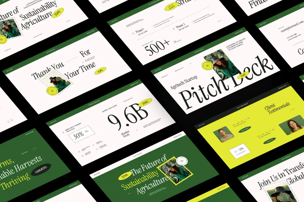 AgTech Pitch Deck Google Slides Template