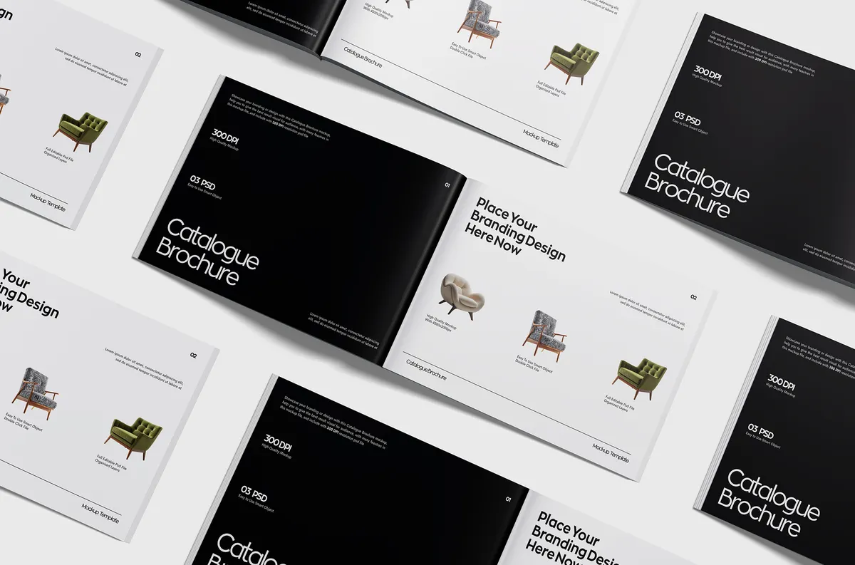 Landscape Catalogue Brochure Mockup | Pixelbuddha