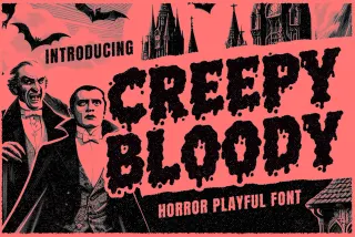 Creepy Bloody a Playful Horror Font