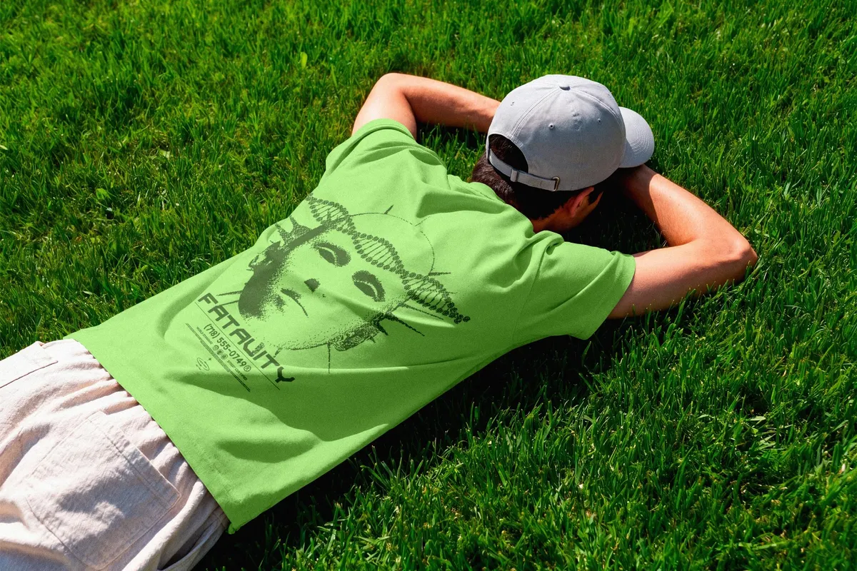 Lifestyle Back Print T-shrit Mockup