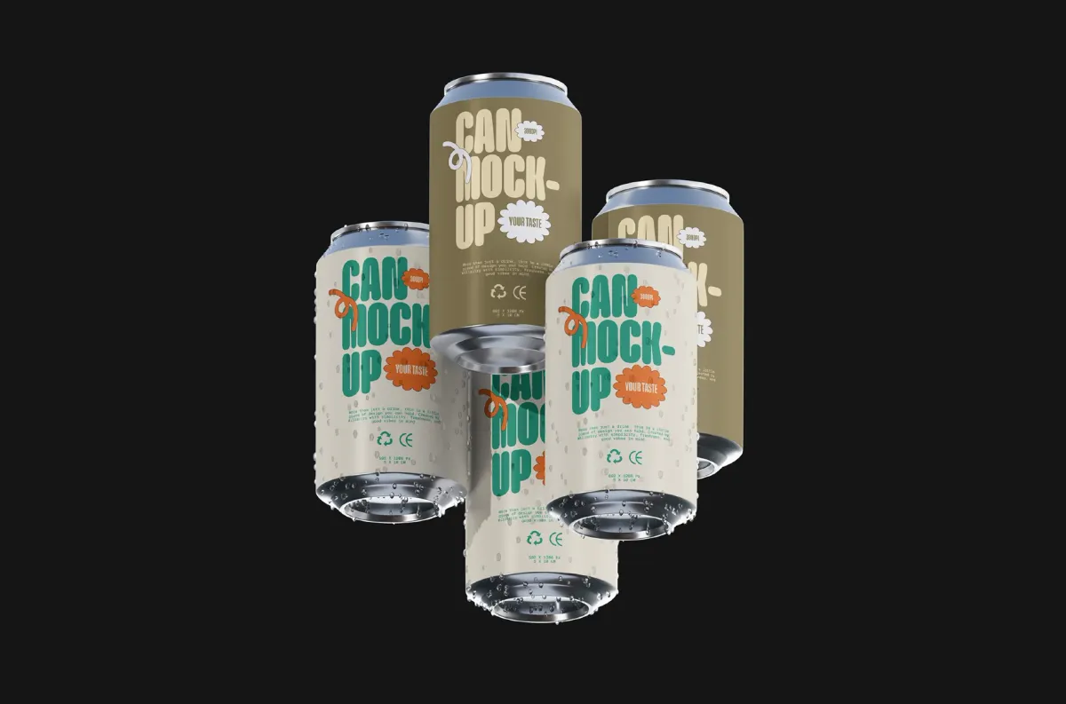Drink Can Packaging Mockup