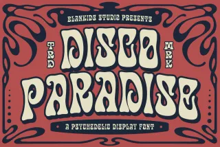 Disco Paradise – Groovy Psychedelic Display Font