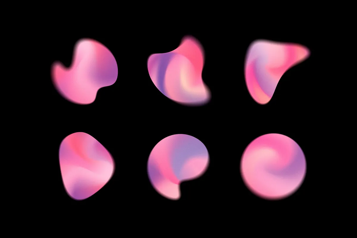 Chroma Gradient Texture Shapes