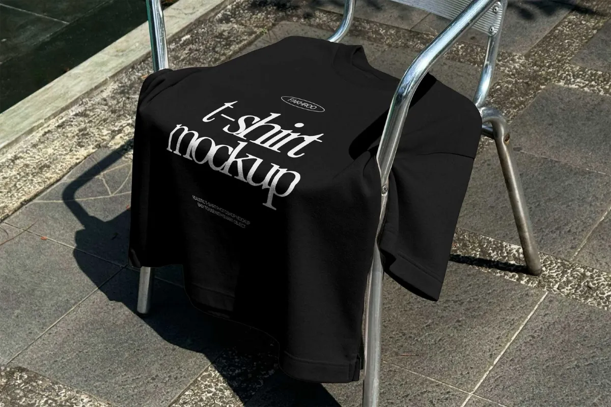 Realistic Outdoor T-Shirt Mockup