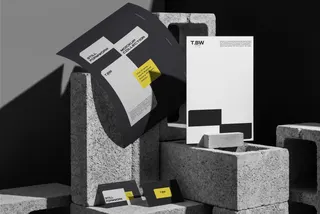 Stationery Set Concrete Still Life Mockup