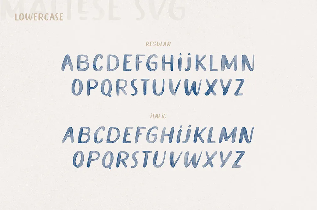 Maltese Watercolor Font