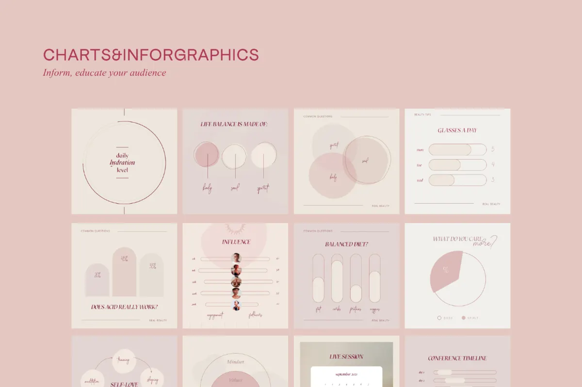 Wellness Social Media Kit CANVA PS