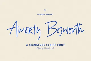 Amorty Bosworth - Signature Script Font