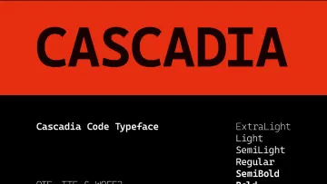 Cascadia Code Typeface