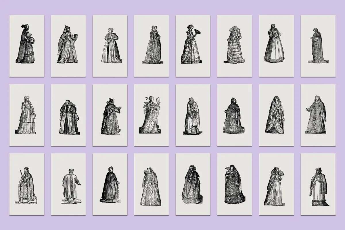 History of Fashion - Vector Illustrations