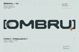 OMBRU — Bold Futuristic Display Font
