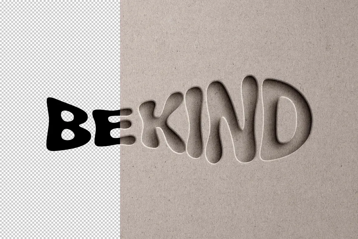 Paper Cutout Logo Text Effect