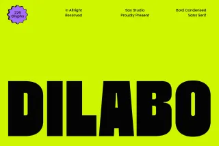 Dilabo - Bold Condensed Sans Font