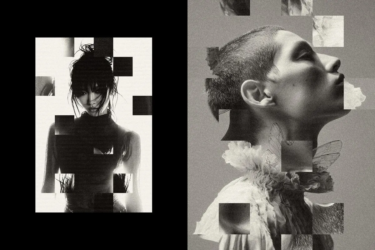 Vintage Fragments Photo Effect