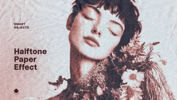Halftone Paper Photo Effect
