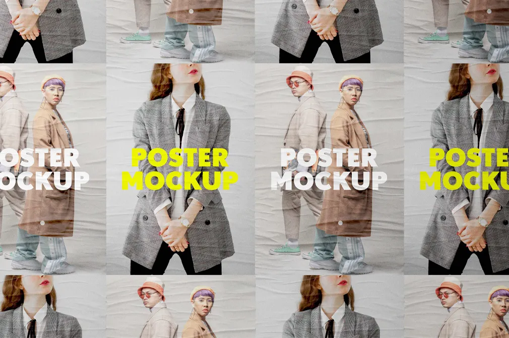 Poster Mockup with Shadow Overlay