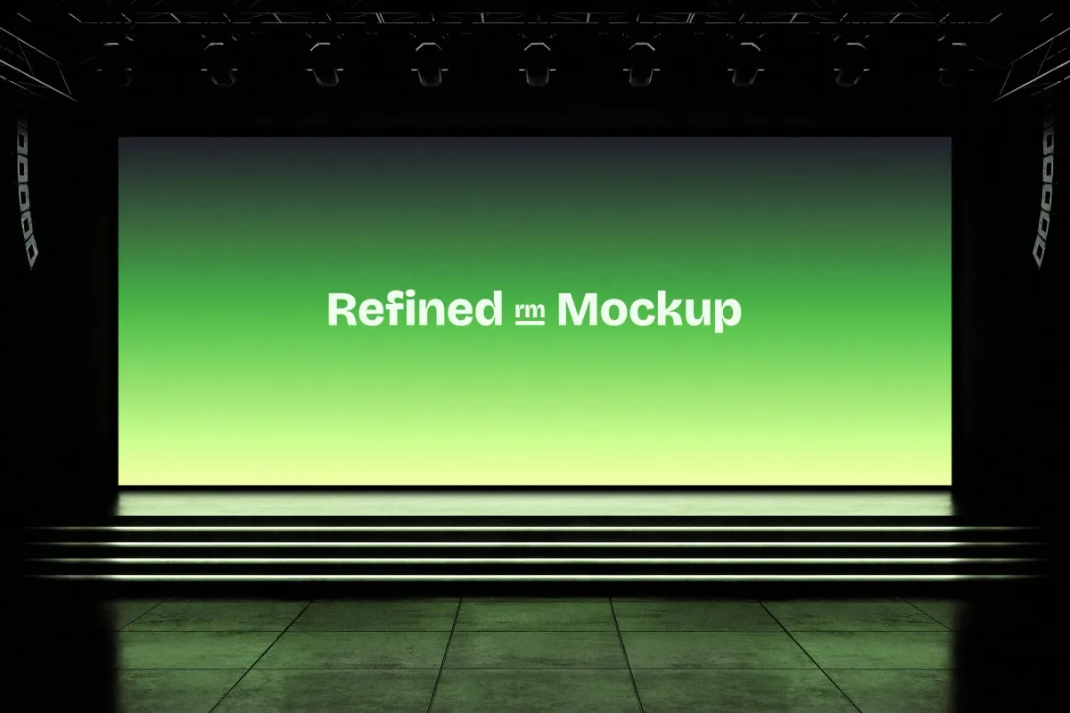 Event Stage LED Screen Mockup