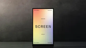 Vertical Glowing Screen Mockup