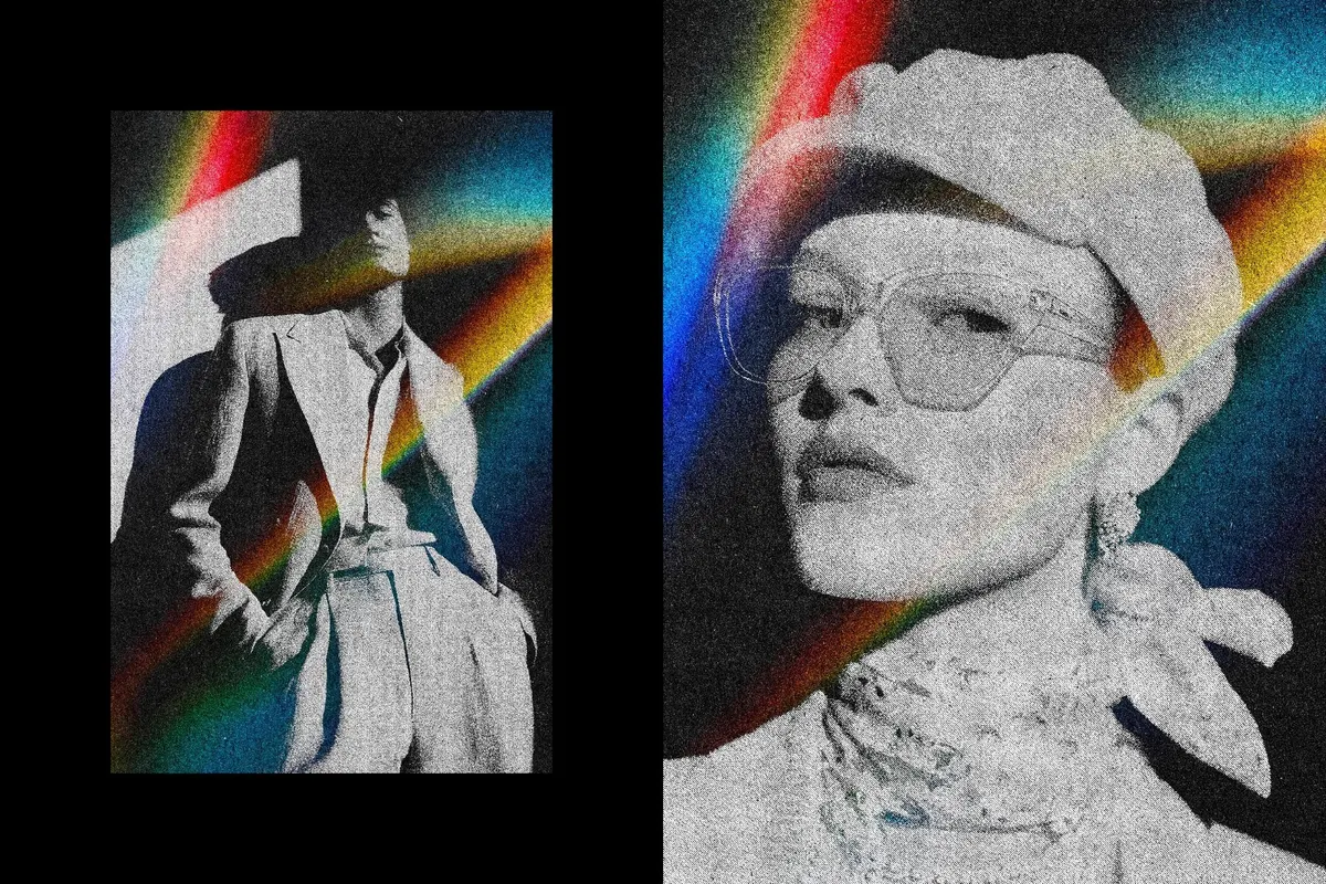 B&W Noise Photo Card Effect
