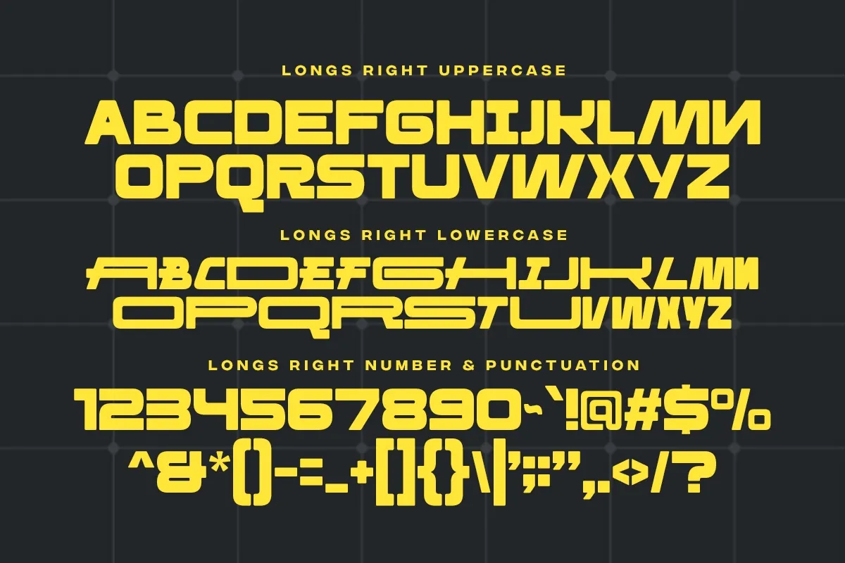 Longs Right - Gaming Technology Font